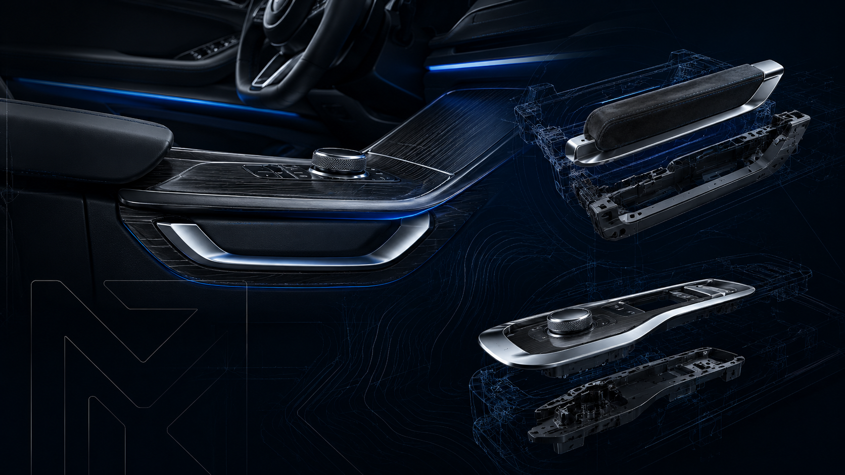 Automotive Interieur- und Konsolenprojekt Visual